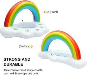 Enfriador Inflable Ecológico, Impermeable, Moderno, con Diseño de Nube Arcoíris, con Capacidad de 12L para Latas, Flotante, para Uso en Exteriores - Product Image 4