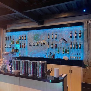 Tủ trưng bày rượu, kệ đèn LED nội thất gia đình, có vách ngăn bong bóng nước acrylic - Product Image 5