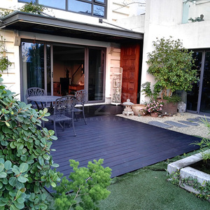 Thiết kế hiện đại ngoài trời decking gạch DIY Gỗ nhựa composite <span class=keywords><strong>WPC</strong></span> bấm vào kép khóa chải kết thúc Patio sàn terrazzo - Product Image 4