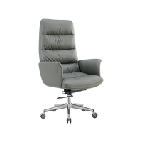 Mobilier de bureau de luxe en cuir marron patron chaise de bureau pivotante chaise de bureau inclinable chaise à oreilles en cuir