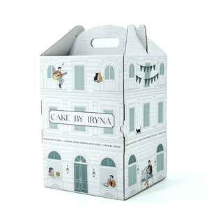 Emballage de gâteau personnalisé, conception de boîte en carton ondulé pour les pâtisseries, emballage de gâteau personnalisé en carton ondulé pour la <span class=keywords><strong>livraison</strong></span> sécurisée des aliments - Product Image 1