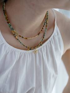 สร้อยข้อมือดีไซน์เนอร์ <span class=keywords><strong>JoJo</strong></span> Simang Star ประดับลูกปัดเล็กสไตล์โบฮีเมียนสีเทอร์ควอยซ์ ลูกปัดข้าวธรรมชาติ ประดับแบบเบเซล สร้อยข้อมือแบบพุทธศาสนา สำหรับวันครบรอบ ใช้ได้ทั้งชายและหญิง - Product Image 5