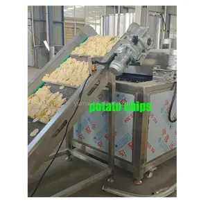 Customized 100kgh Potato Chips Production Line French Fries Crisp Frying Making Machine