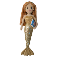 Nouvelle Arrivée Poupée Sirène en Peluche Scintillante de 45 CM avec Animaux Marins dans la Main, Jouet Doux pour Filles, Cadeau, Vente Chaude
