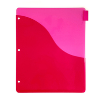 Alta calidad A3 A4 A5 plástico impermeable protección de papel doble bolsillo pestaña divisor Notebook índice 3 anillo carpeta divisor