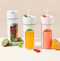 Custom Logo Draagbare Elektrische Juicer Handheld Smoothie Blender Fruit Mixers Cup Oplaadbare Usb Mini Blenders Voor Reizen