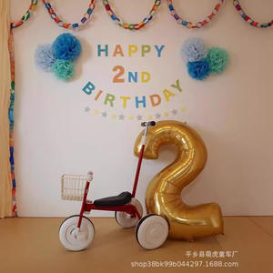 Triciclo Muji para niños de 2 a 4 años con ruedas reforzadas, mango de empuje de tubo de acero y cesta. - Product Image 4