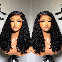 Perruques Lace Front en Cheveux Humains 13x6, Cheveux Vierges Bruts Alignés avec les Cuticules, Perruque Complète Sans Colle en Cheveux Humains, Perruque Frontale en Dentelle pour Femmes Noires