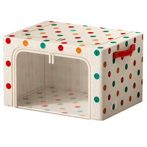 Boîte de rangement pour vêtements Heaven And Earth Fish, rectangulaire, 20-35L, avec poignée, organisateur en tissu transparent pour armoire - Product Image 2