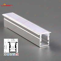 Profilé en aluminium LED avec diffuseur, embouts et clips pour bande LED 14*13 mm