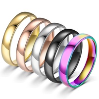 1-4mm Anlauf freier Edelstahl Round Blank Plain Ring für DIY Name Custom Men & Women