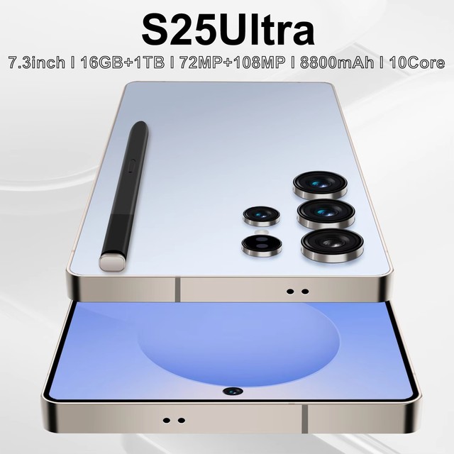 Budget Edition Smartphone S25 Ultra 5g 16gb+1tb 7.3 Inch 3g/4g High Quality Android 15 Smart Cell Phone S25 Ultra Mobile Phone