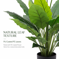 Spathiphyllum artificiel avec têtes de fleurs, écologique, résistant aux UV, plante artificielle en pot, accessoires de jardin, vente en gros, sur mesure