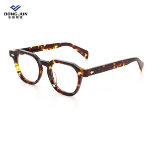 شعار مخصص جاهز تصميم جديد عتيق كلاسيكي شفاف نظارات عين أسيتات الزيتون إطار غير متزن للرجال والنساء - Product Image 5