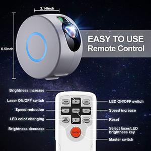 Projecteur d'étoiles Galaxy Starry Sky, lampe LED, lumière de nuit, vague d'eau océanique, nébuleuse colorée, lumières d'ambiance pour chambre à coucher - Product Image 5