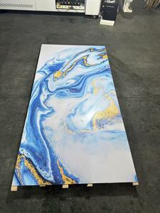 <span class=keywords><strong>Panneau</strong></span> mural UV en marbre De Pvc <span class=keywords><strong>Panneau</strong></span> mural SPC en plastique étanche Marmol pour les murs intérieurs d'hôtels et d'appartements - Product Image 3