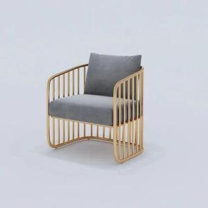 Ensemble de meubles de salon de beauté pour onglerie : Canapé et chaise de réception en velours gris pour usage extérieur et salle de sport – Mobilier commercial pour salon - Product Image 6