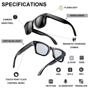Lunettes Intelligentes W610 2026 de Haute Technologie avec Caméra 8MP, Enregistrement Vidéo, Traduction IA et Chat IA GPT - Product Image 2