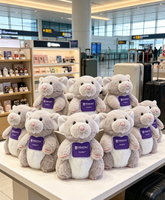 Boneka Plush Kustom Personalisasi, Boneka Tikus Plush Menggemaskan dengan Label Kustom untuk Souvenir Merek dan Hadiah