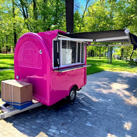 Remorque alimentaire avec grill à roulettes, machines à snacks, camions à hot-dogs, chariot à hot-dogs mobile, remorque de concession