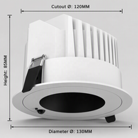 Plafonnier LED encastré à détecteur de mouvement PIR, projecteur de plafond à angle de faisceau, lampe à induction humaine pour couloir et cage d'escalier