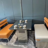 Table de cuisson moderne en acier inoxydable à double combustible (bouteille et cartouche de gaz) pour restaurant, hôtel et usage domestique
