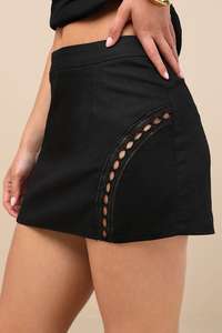 Minifalda Sexy de Cintura Alta para Mujer, Transpirable, con Estampado Floral y Bordado, 100% Algodón, para Verano, Moda, Fiesta, Playa - Product Image 3