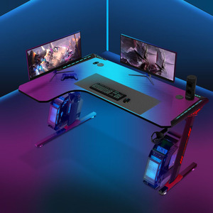 Nouvelle table de jeu design pour PC, ordinateur de <span class=keywords><strong>bureau</strong></span> <span class=keywords><strong>gamer</strong></span>, <span class=keywords><strong>bureau</strong></span> <span class=keywords><strong>LED</strong></span> pour jeux de course et e-sport - Product Image 1