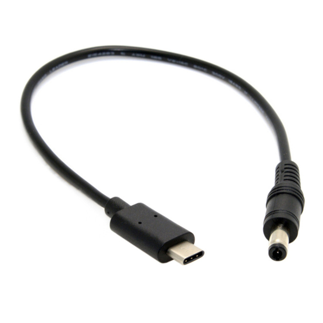 D3705 25cm 0.25m length USB C type-c male to DC 5.5x2.5mm male Cable Power Adapter Lead