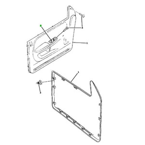 Dodge Ram Inner <b>Door</b> <b>Handle</b> Cover 4741404 4741405 Plastic <b>Replacement</b> Part 1997-2002 Models - Product Image 4