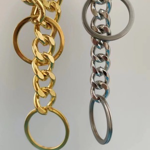 도매 15mm 스테인레스 스틸 쿠바 커브 링크 목걸이 개를위한 금도금 슬립 체인 개인 개 Collardog 가죽 끈 - Product Image 5
