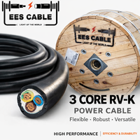 Câble EES RV-K flexible isolé XLPE, 3 conducteurs, 6, 10, 16 mm², conducteur en cuivre pour usage industriel au Qatar