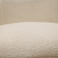 Furry Sherpa Fausse Fourrure Accent Barrel Fauteuil Club Canapé Coin Simple Côté Teddy tissu Salon Chaise