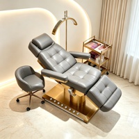 Table de massage électrique moderne RJ, lit de beauté pour salon, chaise de podologie médicale, lit de traitement esthétique pour esthéticienne, lit pour soins du visage et extensions de cils, réglable en hauteur