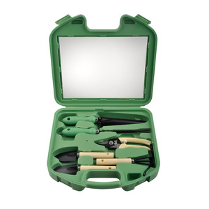 Juego de herramientas de jardín de 7 piezas con recubrimiento de hierro en polvo y estuche de transporte para plantar, desmalezar, podar y mantener bonsáis - Product Image 2