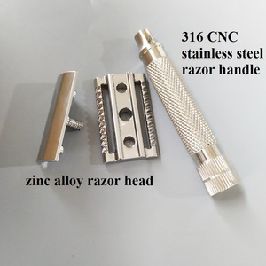 Dishi bạc màu dày rắn thanh tấm dao cạo đầu với 316L thép không gỉ xử lý an toàn dao cạo cho chải chuốt - Product Image 5