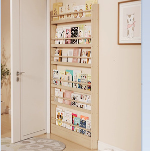 Thư viện bằng Gỗ Tạp Chí thu hẹp phía sau cửa kệ sách nhiều lớp treo tường phía trước tủ sách trẻ em kệ sách tủ - Product Image 5