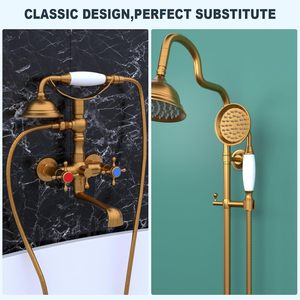 Набор из латунной керамической душевой головки в винтажном стиле - Product Image 2