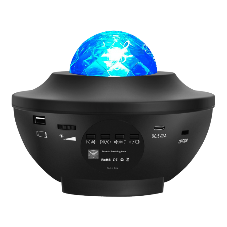 Lonvel Led Colorful Starry Sky Projector Nightlight Child BT USB Music Player Star Night Light Projection Lamp Gifts