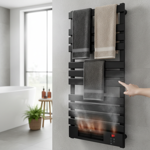 Chauffe-serviettes intelligent à télécommande et minuterie, à économie <span class=keywords><strong>d</strong></span>'énergie, pour <span class=keywords><strong>salle</strong></span> <span class=keywords><strong>de</strong></span> <span class=keywords><strong>bain</strong></span> ou salon – Meilleures ventes - Product Image 6