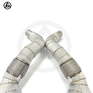 Downpipe Sportivo in Acciaio Inox CSZ per BMW X5M F85/ M550i G30 N62 <span class=keywords><strong>N63</strong></span> 4.4T con Scudo Termico - Product Image 6