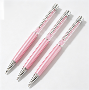 Stylo à bille rotatif en métal, rempli de cristaux de diamant, écriture fluide, multicolore, pour événements professionnels, stylo promotionnel - Product Image 1