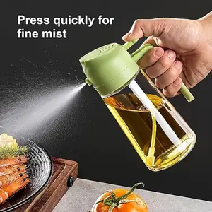 ガラスキッチンオリーブオイルスプレーボトル食品グレード噴霧オイルボトルエアフライヤー家庭用調理器具 - Product Image 6