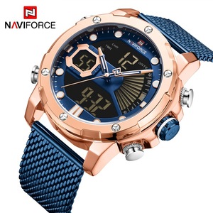 <span class=keywords><strong>NAVIFORCE</strong></span> <span class=keywords><strong>9172</strong></span> de acero inoxidable de deporte para hombre de lujo reloj analógico digital Relojes hombres - Product Image 1