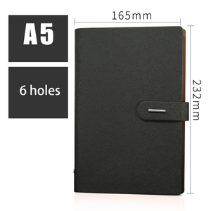 Impresión bajo demanda planificadores Carpeta de 3 anillas suave Promoción de cuaderno de tapa suave rojo con botón de metal mejor cuaderno electrónico - Product Image 3