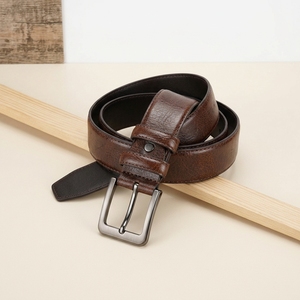 Cinturón <span class=keywords><strong>de</strong></span> Cuero Vacuno Vintage Personalizado con Hebilla Automática <span class=keywords><strong>de</strong></span> Aleación, Estilo Retro Casual <span class=keywords><strong>de</strong></span> Negocios para Hombres Mayores, Compatible con Jeans, ODM - Product Image 6