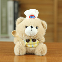Gros mignon en peluche chef de cuisine petit ours en peluche porte-clés Peluche peluche petits ours en peluche jouet charme animaux en peluche jouets