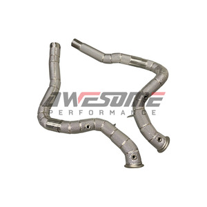 Amélioration de la performance avec un downpipe d'échappement exceptionnel pour Mercedes <span class=keywords><strong>AMG</strong></span> GT/GTC/<span class=keywords><strong>GTS</strong></span>/GTR 4.0T <span class=keywords><strong>V8</strong></span> 2015+ avec bouclier thermique - Product Image 2