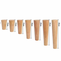 Pieds de pied de canapé-lit en bois massif personnalisables Design unique pour meubles de salle à manger Pièces de rechange en bois pour meubles de salle à manger