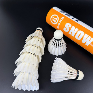 Volants de badminton professionnels SNOWPEAK T2 A+ en plumes d'oie de quatrième qualité, durables et à haute performance pour l'entraînement - Product Image 6